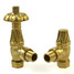 T-TRV-058-AG-UB - Petworth Traditional TRV Angled Unlacquered Brass Thermostatic Radiator Valves With Sleeves T-TRV-058-AG-UB - Petworth Traditional TRV Angled Unlacquered Brass Thermostatic Radiator Valves With Sleeves